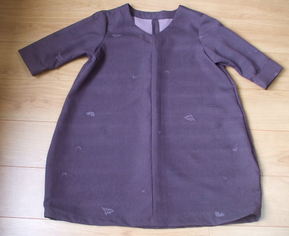 濃色（こきいろ）の絽からバルーンチュニック作りました | 古布和布と着物リメイクの楽しみ方