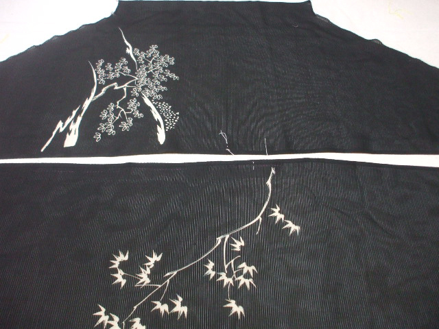 黒絽絵羽織　袖