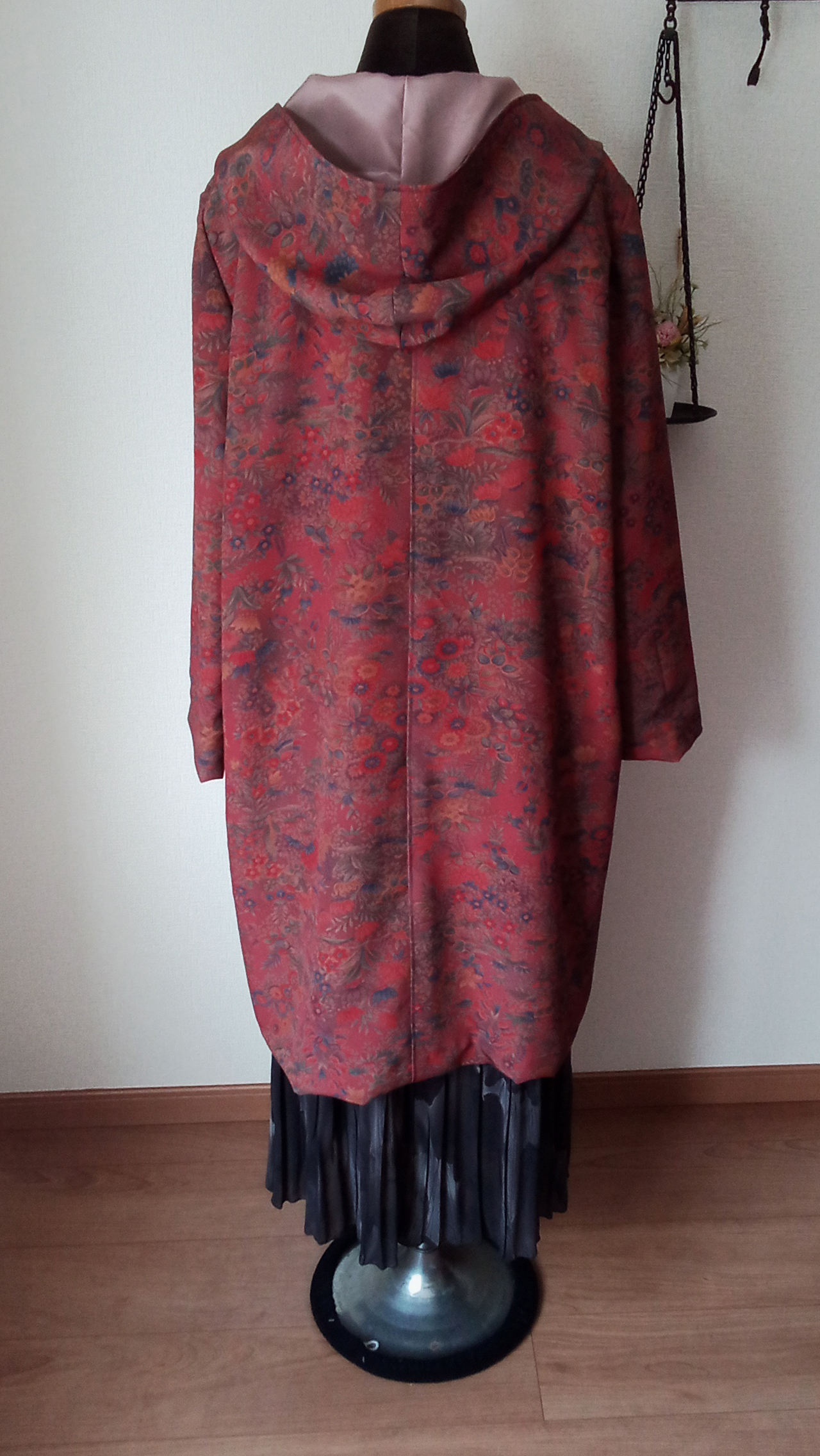 縮緬コート 後ろ