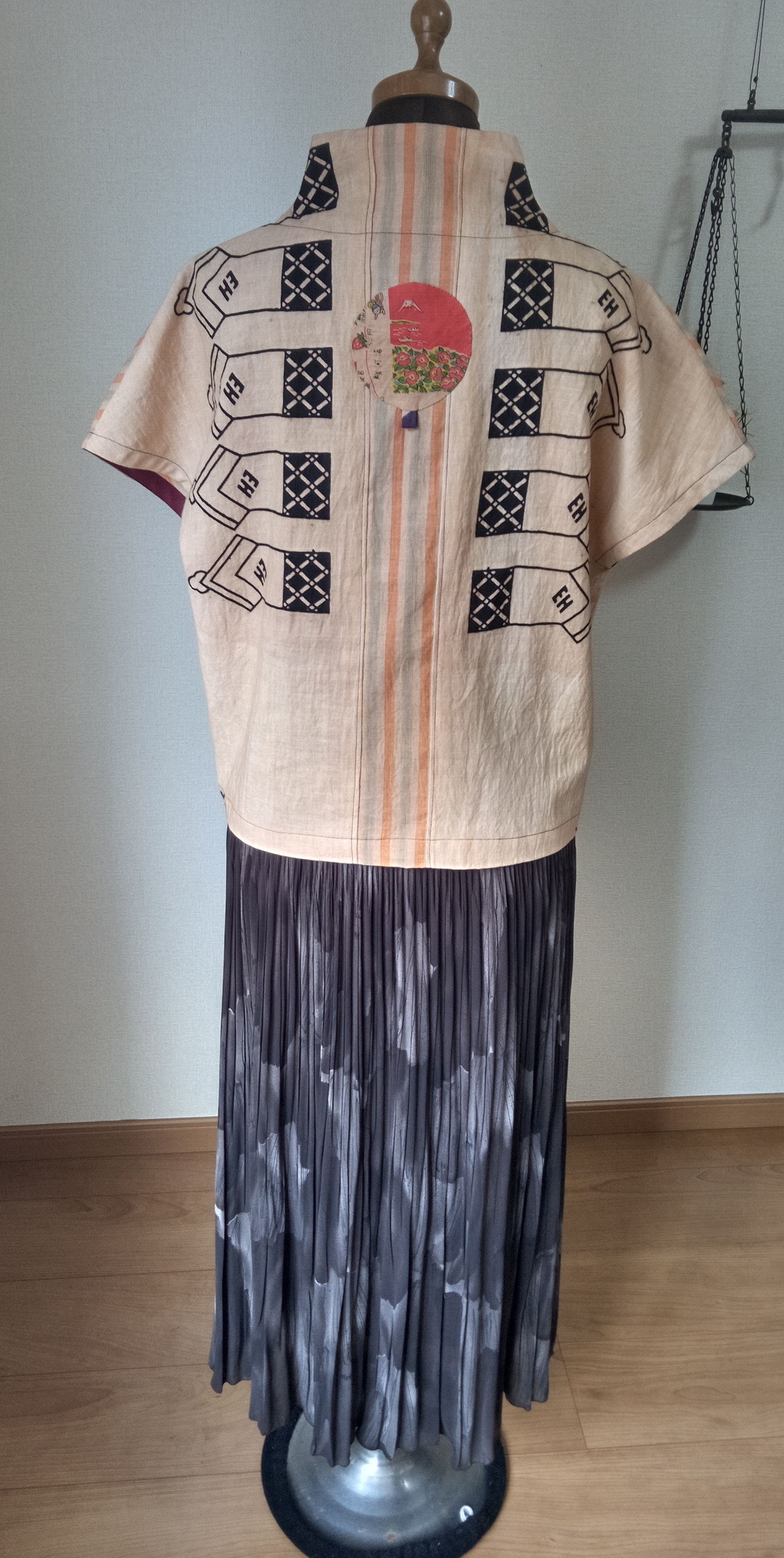 夏てぬぐいトップス