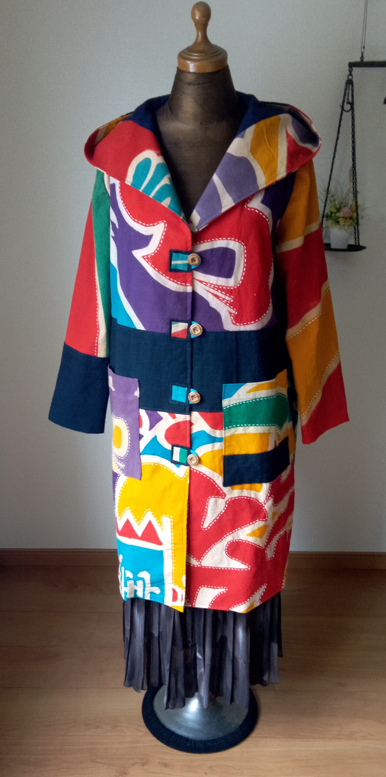 大漁旗コート完成しました。